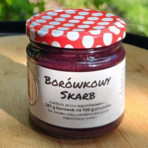 Borówkowy Skarb, konfitura ekstra 100% borówka amerykańska, 200 g