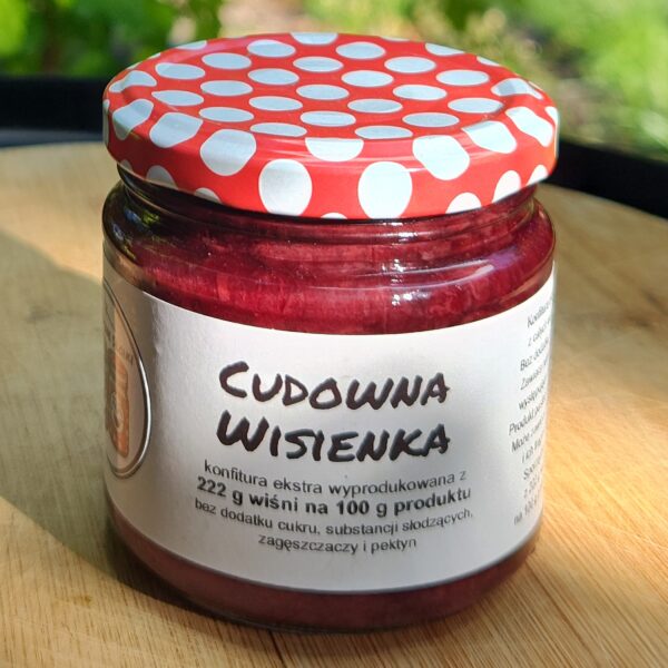 Cudowna Wisienka, konfitura ekstra 100% wiśnie, 200 g